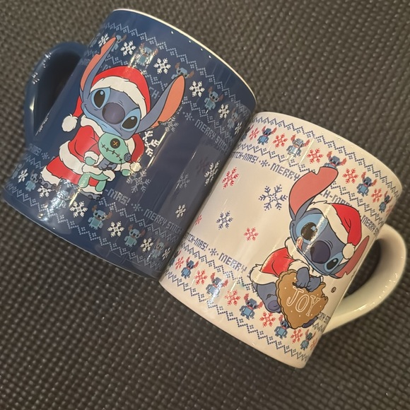 STITCH Xmas Mug 14 oz Set of 2 - Picture 1 of 14